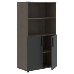 Шкаф с 1 комплектом глухих малых дверей VELION VMCS 80.5 Яшма черный Дуб Сильвер