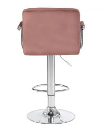 Стул барный ДОБРИН КРУГЕР АРМ (пудрово-розовый велюр (МДЖ9-32)) 2 шт / DOBRIN KRUGER ARM (MJ9-32))