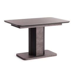 Большой обеденный стол СКАТ ЛДСП/МДФ, 120-160х80х75 см, Оникс/Графит / SKAT