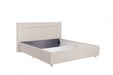 Кровать 1.6 Альба КМ1.6-16 крем (велюр)