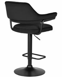 Стул барный ДОБРИН CХАРЛЙ БЛАCК (черный велюр (МДЖ9-101)) / DOBRIN CHARLY BLACK (MJ9-101))