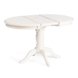 Стол STEFANO круглый бук, мдф, D90+30x77см, Ivory white