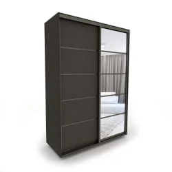 Шкаф-купе в коридор Акцент-Квадро Д 1400х600  Венге/Бронза