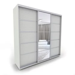 Трехстворчатый шкаф Акцент-Квадро КВ 1500х600 Выбеленное дерево