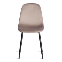 Стул БРЕЕЗЕ (мод. 4724) Велюр/металл , 44 х 53 х 87 см, Коффее (кофейный) ХЛР9 / черный / BREEZE (mod. Coffee HLR9