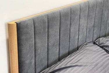 Кровать с подъемным механизмом 160х200 см Адам MSA-06 дуб крафт золотой/грей алькантара (велюр)