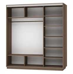 Трехстворчатый шкаф Экспресс Трио Элемент 2100х2400х Ясень шимо тёмный / 2100х2400h