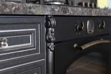 Кухонный гарнитур угловой Италия №07 Черный Дуб темный