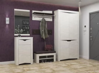 Полка в гостиную Лючия 33.16 Бетон пайн белый Венге