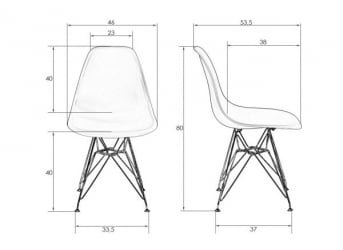 Стул обеденный ДОБРИН ДСР (ножки золотые, цвет светло-серый (ГР-01)) 4 шт / DOBRIN DSR (GR-01))