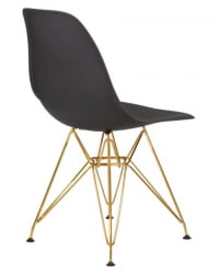 Стул обеденный ДОБРИН ДСР (ножки золотые, цвет тёмно-серый (ГР-04)) 4 шт / DOBRIN DSR (GR-04))