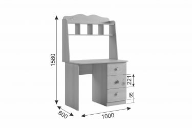Письменный стол с надстройкой Чудо MDW-05 Белый рамух
