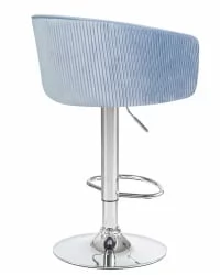 Стул барный ДОБРИН ДЭРCЙ Cеро-голубой велюр 1922-6 / DOBRIN DARCY Cеро-голубой