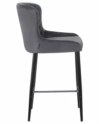 Стул полубарный ДОБРИН CХРИСТИАН 65 Темно-серый велюр В108-91 / DOBRIN CHRISTIAN V108-91