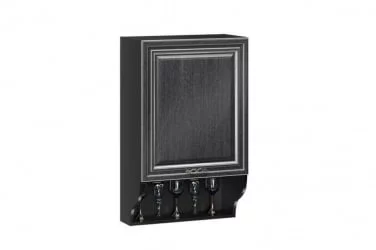 Шкаф кухонный 600 с открытой полкой Италия ЛД 275.556.000 Черный Дуб темный