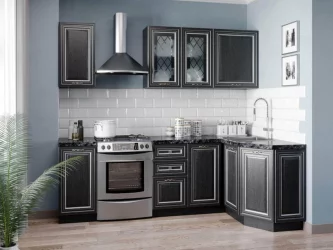 Тумба кухонная угловая 1000 Италия ЛД 275.216.000 Черный Дуб темный