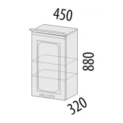 Шкаф лев/прав Милана 23.22 Сосна Астрид/Ваниль