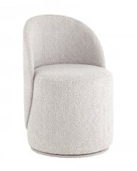 Пуф Лореен вращающийся букле Светло-серый / Loreen