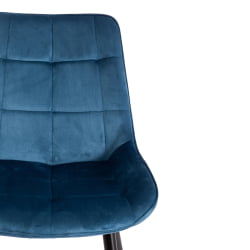 Стул ABRUZZO ( mod. 8060 ) металл/вельвет, 52 х 63 х 85 см, синий (HLR 63)/черный