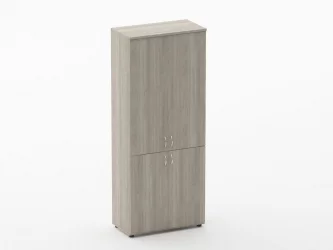 Шкаф высокий закрытый Твин 16.16.101 Дуб Сантана светлый / Twin