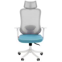 Кресло руководителя CHAIRMAN CH563 Белый/бирюзовый