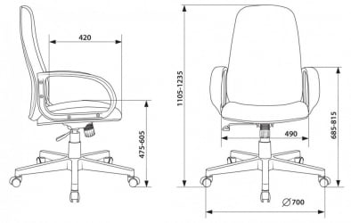 Кресло руководителя Бюрократ CH-808AXSN Черный 3C11