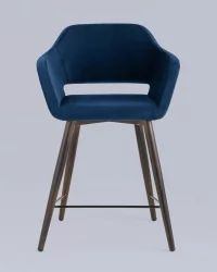 Стул полубарный Саймон ПЛ велюр Темно-синий