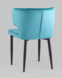 Стул Матео черные ножки велюр Темно-бирюзовый