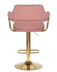 Стул барный ДОБРИН CХАРЛЙ ГОЛД (розовый велюр (МДЖ9-32)) 2 шт / DOBRIN CHARLY GOLD (MJ9-32))