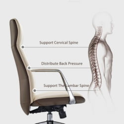 Эргономичное кресло руководителя Еурека ОC08-ОВ, белое / Eureka OC08-OW,