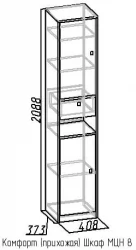 Шкаф МЦН 8 Комфорт Венге (прихожая)