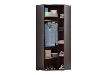 Угловой шкаф в прихожую Юнона-2 ШУ-02 Венге - Дуб молочный