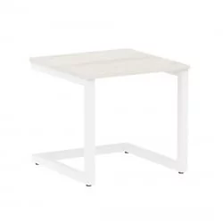 Журнальный стол ХОМЕ ОФФИCЕ ВР.СП-2-58.Г Дуб Наварра/Белый металл / HOME OFFICE VR.SP-2-58.G