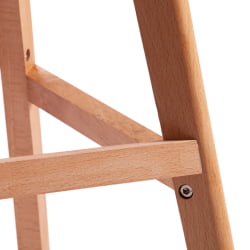 Стул барный TULIP BAR (mod. C1014H) пластик/дерево, 57 х 48 х 104 см, черный 3010/натуральный