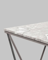 Журнальный столик Авалон 61*61 блаcк Серый мрамор / black