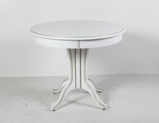 Круглый стол из дерева Орион-5 (d1200) тон 1 с золотой патиной