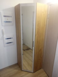 Угловой шкаф в прихожую Пайн ПП 7 Дуб Ривьера Бетон Пайн