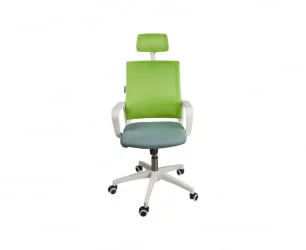 Кресло офисное Бит белый пластик Зеленый