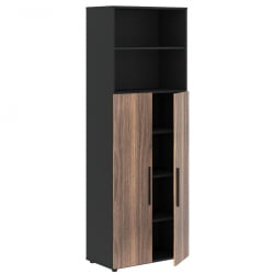 Шкаф с глухими средними дверьми ВЕЛИОН ВЕНЕЕР ВРХCС 80.6 Американский орех Яшма черная / VELION VENEER VRHCS