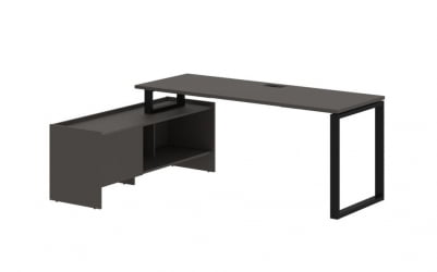 Стол с тумбой EDIS EQCT 19614 Мокко Черный