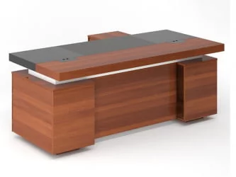 Стол письменный с тумбой и приставкой ЛВП19010103 Орех бренди / LVP19010103