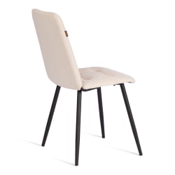 Стул обеденный Асти флок , 47х54х86, молочный, 4 / Asti