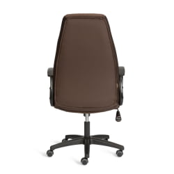 Кресло INTER (24) кож/зам/флок/ткань, коричневый, 36-36/6/TW-24