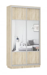 Шкаф-купе двухдверный Экспресс Дуо Комби 1200х2400х Дуб сонома / 1200х2400h