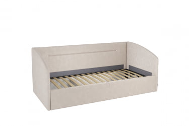 Кровать  0.9 Альба (Софа) КМ.S-16 крем (велюр)