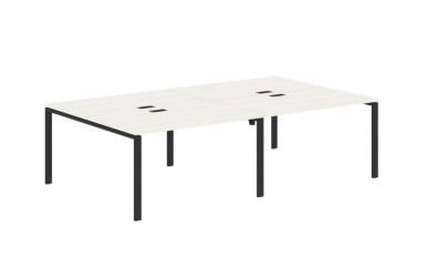 Бенч-система 4-местная ЕДИС ЕУВСТ 2716 Ясень Траун Черный / EDIS EUWST