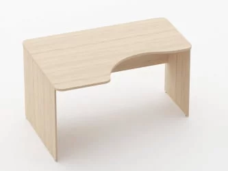 Стол угловой Глассй 1.14.14Л Дуб молочный / Glassy