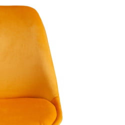 Стул TULIP SOFT (mod. 74) / 1 шт. в упаковке вельвет/дерево , 54 х 47 х 83 см , желтый (HLR 41)/натуральный