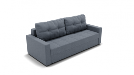 Диван с ящиком для белья Рио (ЗР) Цвет фасада: Серый; Тип: Прямой; Материал фасада: Металл/Велюр