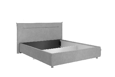 Кровать 1.6 Альба КМ1.6-16 пудра (велюр)